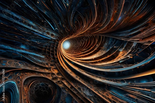 Abstract vortexes in a digital universe