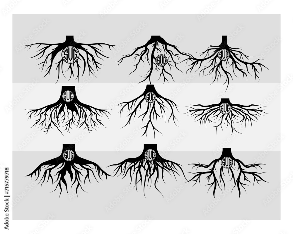 Root cilcle monogram root monogram svg root svg root silhouette