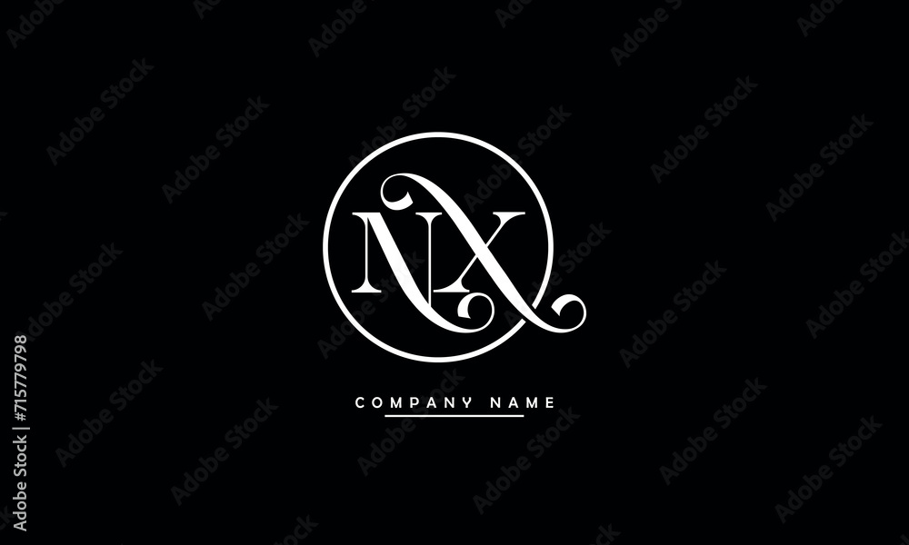 NX, XN, N, X Abstract Letters Logo Monogram NX, XN, N, X Abstract Letters Logo Monogram