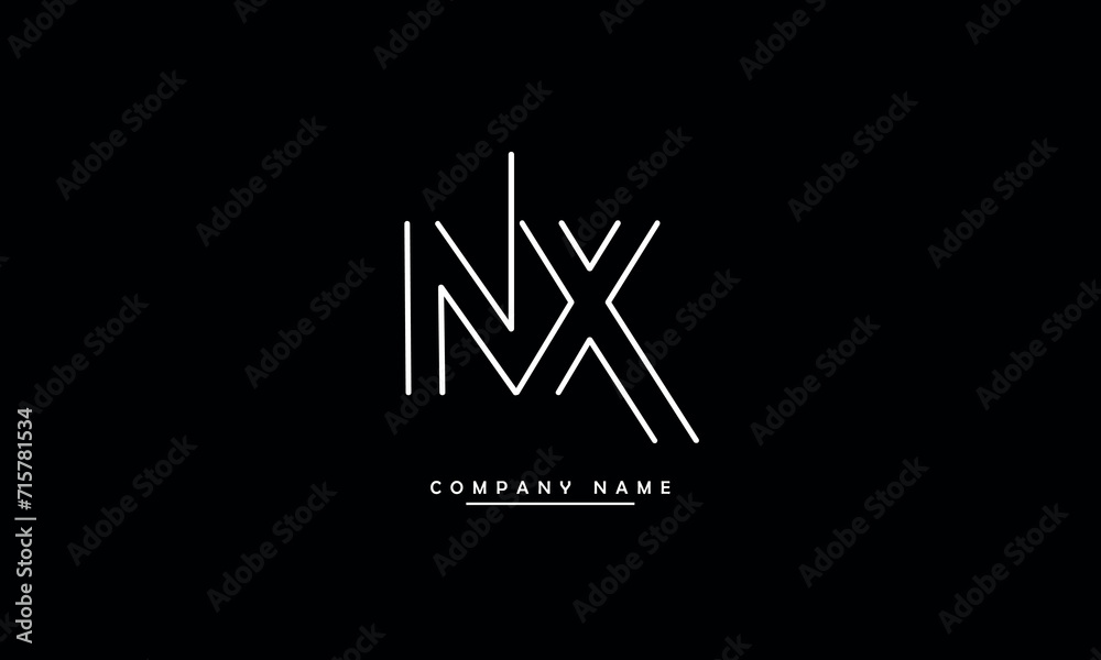 NX, XN, N, X Abstract Letters Logo Monogram NX, XN, N, X Abstract Letters Logo Monogram