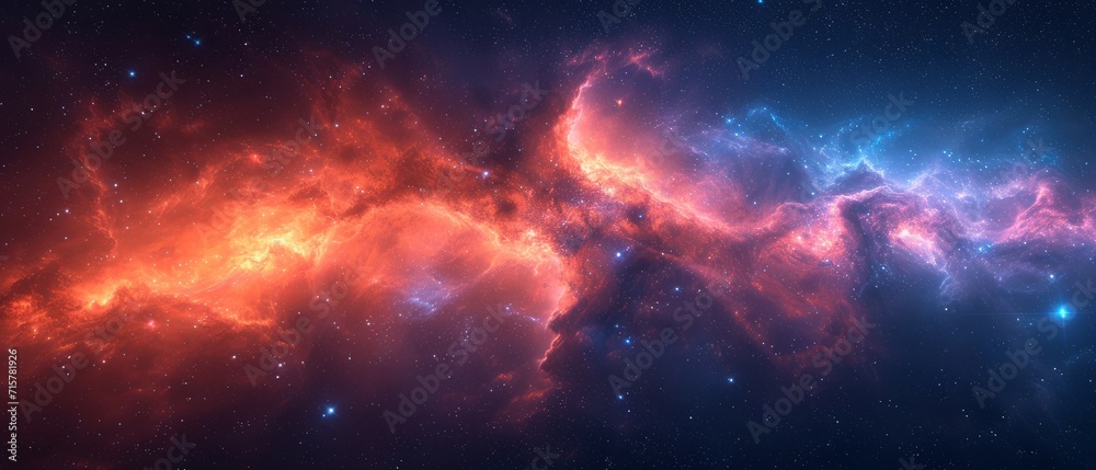 Illustration, abstract space background ,generative ai Illustration, abstract space background ,generative ai