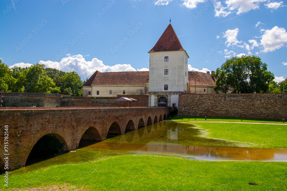 Bridge and gate of Sarvar castle in Hungary