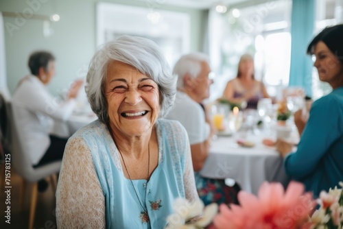 Portrait of a smiling senior woman at birthday celebration