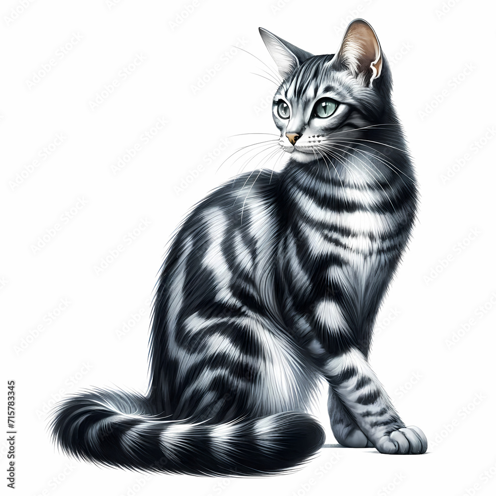 clip art image of a graceful cat clip art image of a graceful cat