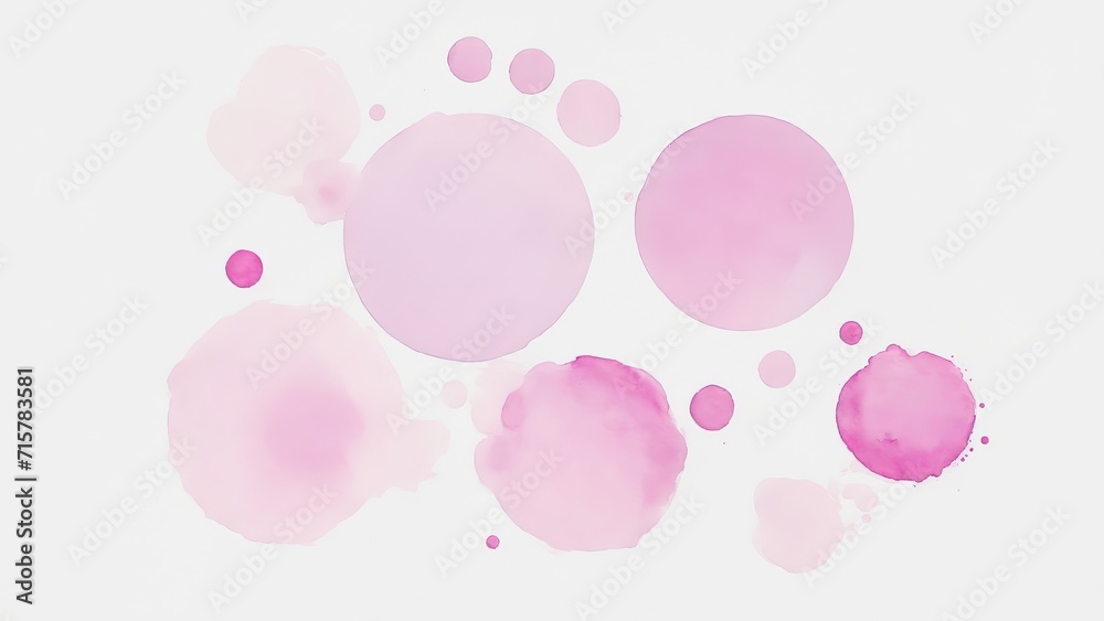 Pink Watercolor Circles background