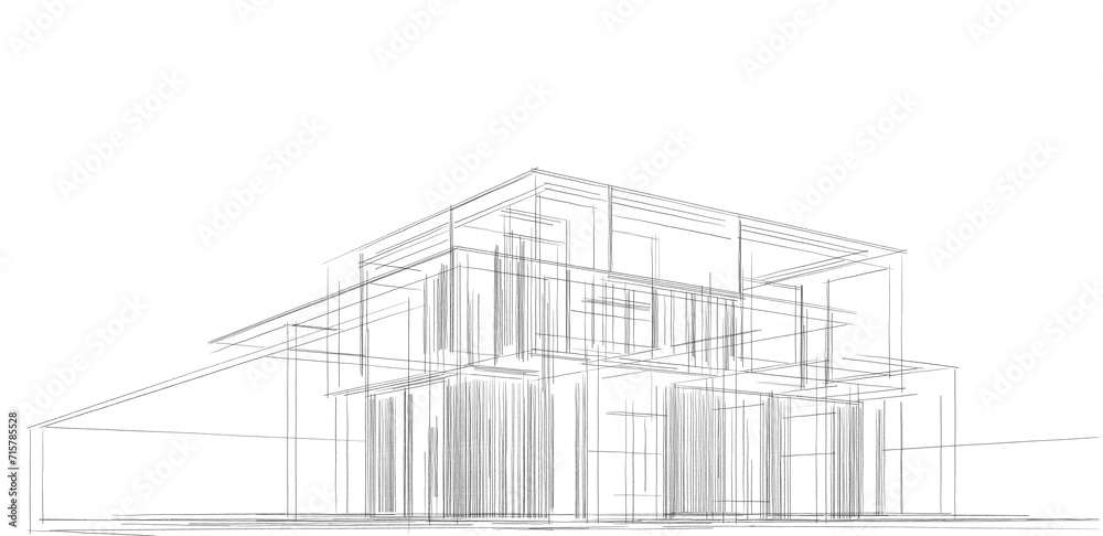 architectural drawings 3d illustration architectural drawings 3d illustration