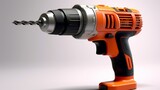 electric tools cordless hand drill on white background.Generative AI