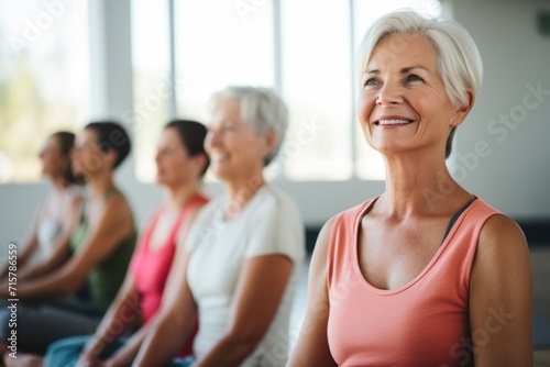 Portrait of a group of senior women at yoga class © Vorda Berge