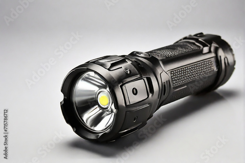 flashlight on white background photo