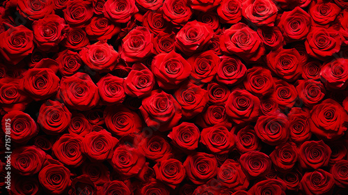 Red roses background, Happy St Valentines Day, Mothers Day, love and birthday concept. © Birol Dincer 