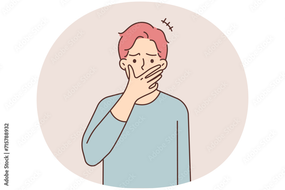 Confused man shocked with unbelievable news Confused man shocked with unbelievable news