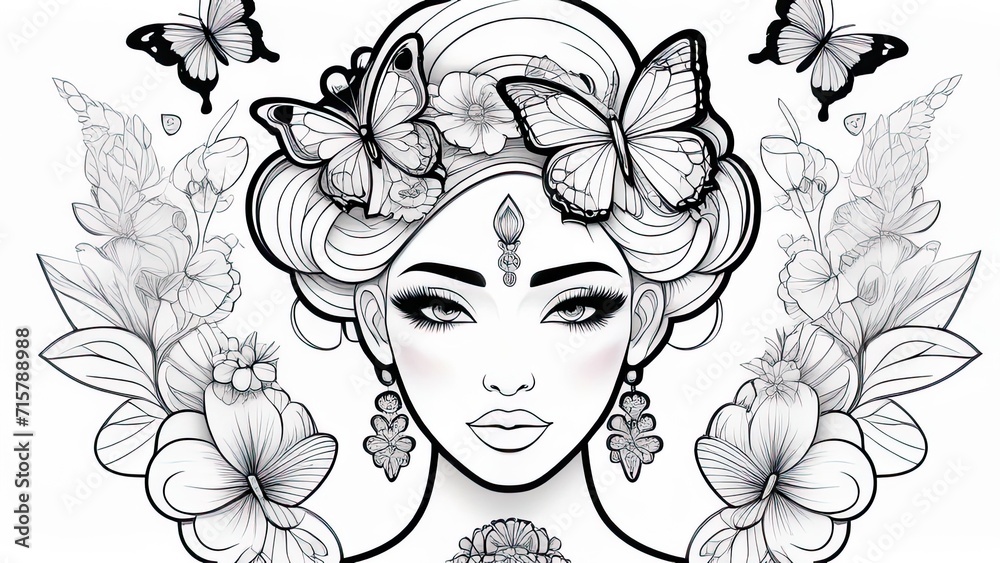 Anti stress coloring book page for adult. Coloring book page for adult ...