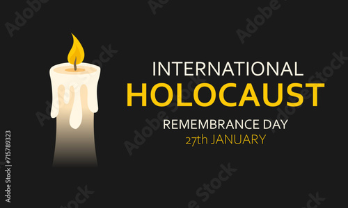 International Holocaust Remembrance Day. January 27. Vector illustration.