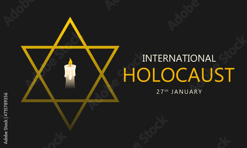 International Holocaust Remembrance Day. Star of David. Vector illustration. photo