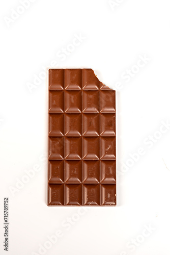 chocolate bar on white background