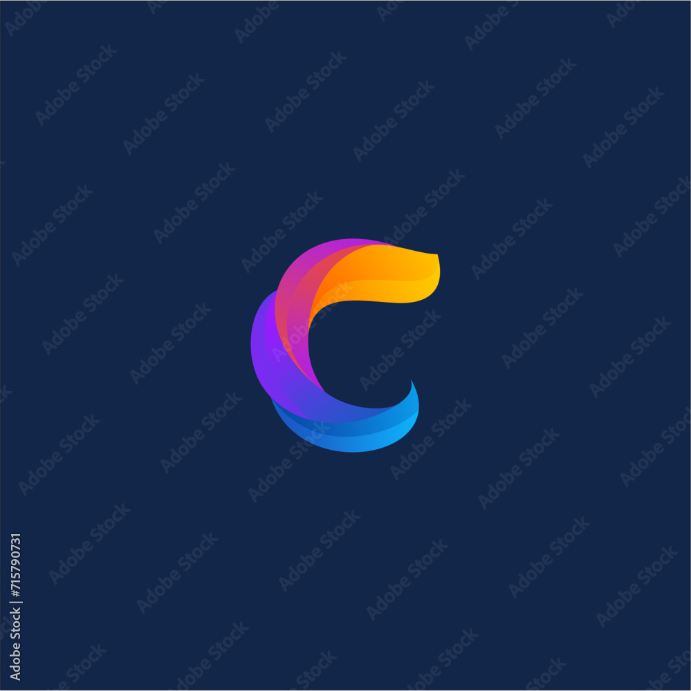 concept logo c colur vector design concept logo c colur vector design
