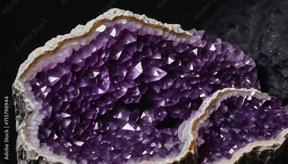 close up of amethyst geode close up of amethyst geode