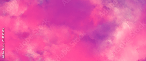 abstract colorful background. red pink and purple sky cloud watercolor background. beautiful watercolor background. photo