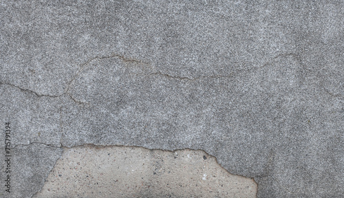 Old wall background with cracked plaster texture. Rough plaster wall surface with cracks. Grunge wallpaper.