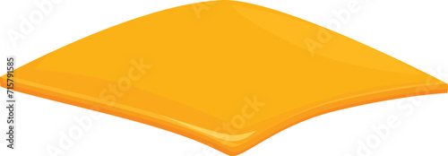 Cheese slice burger icon cartoon vector. Fast food. Leaves slices