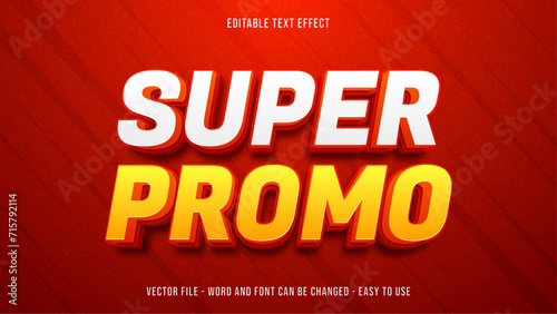 Super big sale editable text effect template
