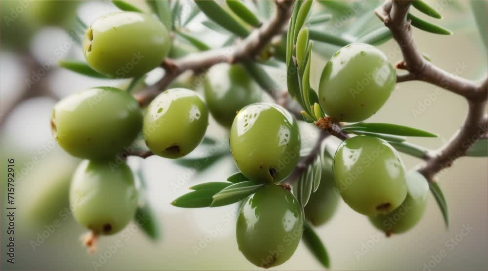 green olives on branch green olives on branch