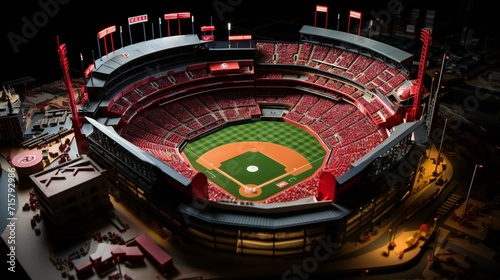 Obraz na płótnie Baseball Stadium Glory: Nighttime Game at Fenway Park, United States w salonie