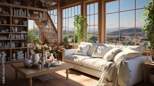 living room with window.