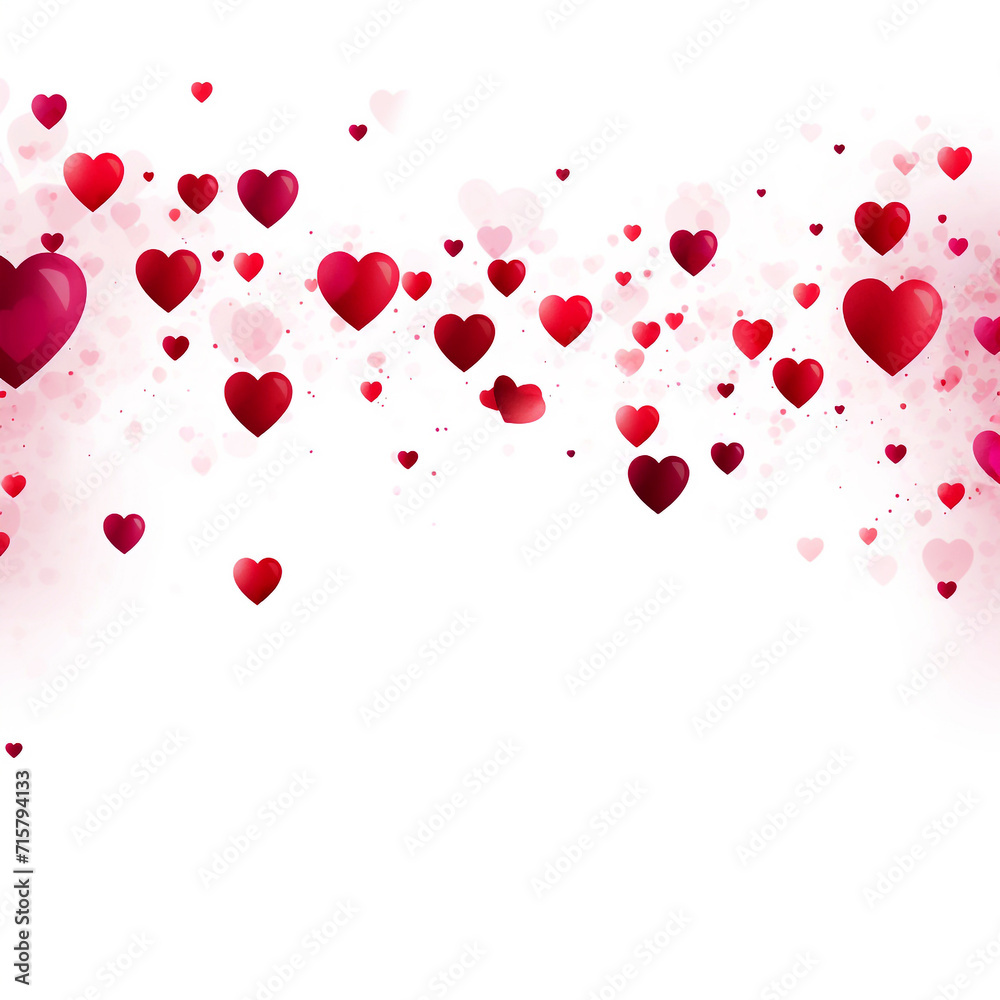 Copy space greeting card design concept with heart for Valentine's Day, Valentines heart seamless background