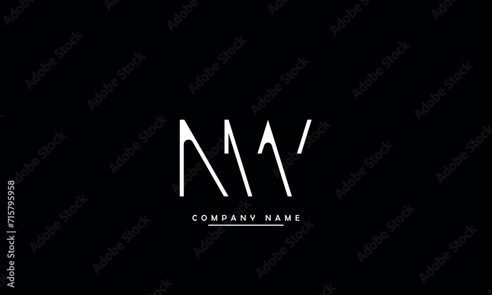 NW, WN, N, W Abstract Letters Logo Monogram NW, WN, N, W Abstract Letters Logo Monogram