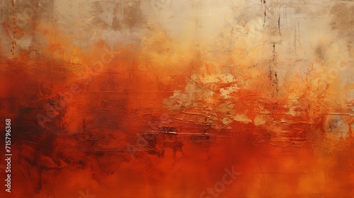 Fiery vermillion orange and crimson red splashes pattern photo