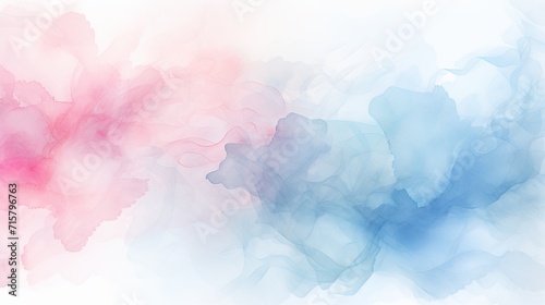 Light misty blue and soft pink watercolor splotches pattern