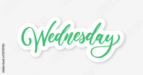 Day of the week Wednesday hand drawn vector lettering