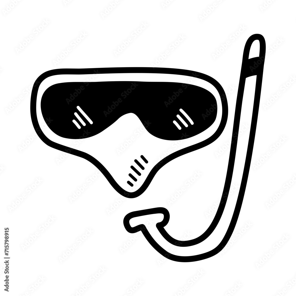 Snorkeling in glyph style Snorkeling in glyph style