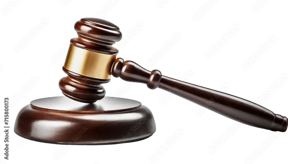 Realistic wooden judge gavel isolated on transparent background. Realistic wooden judge gavel isolated on transparent background.