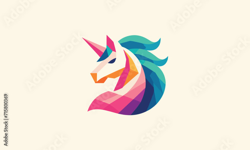 colorful unicorn vector photo