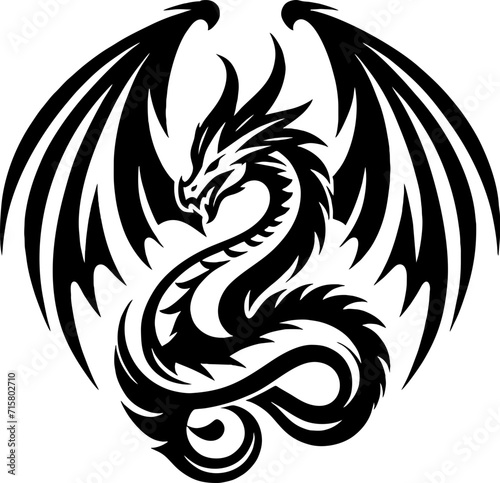 Dragon tribal tattoo design Logo