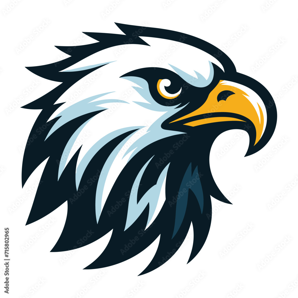 bird eagle hawk head logo mascot design vector illustration isolated on white background bird eagle hawk head logo mascot design vector illustration isolated on white background