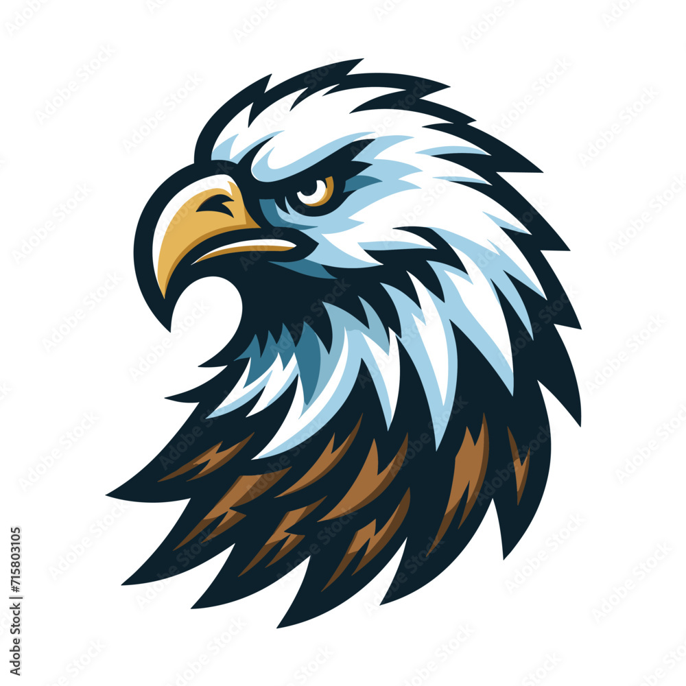 bird eagle hawk head logo mascot design vector illustration isolated on white background bird eagle hawk head logo mascot design vector illustration isolated on white background