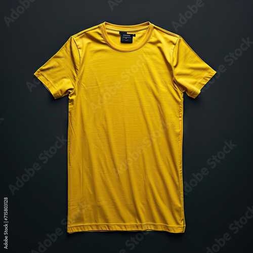 Plain yellow t-shirt mock up