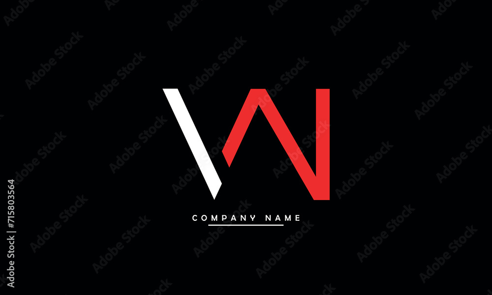 NV, VN, N, V Abstract Letters Logo Monogram NV, VN, N, V Abstract Letters Logo Monogram