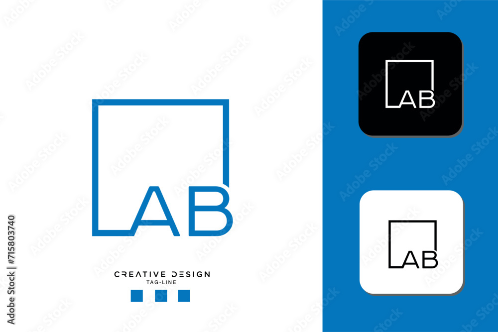 Alphabet letters icon logo AB or BA Alphabet letters icon logo AB or BA
