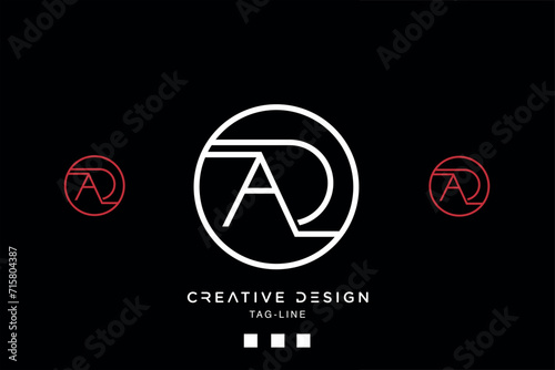 AD or DA Alphabet letters logo icon monogram
