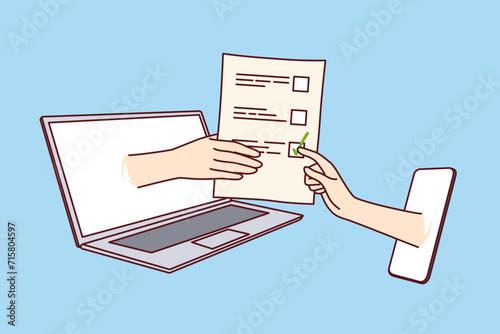 Synchronization of laptop and mobile phone for convenient turnover document and transfer of checklist or task plan. Synchronization of gadgets thanks to single eco-system and modern software