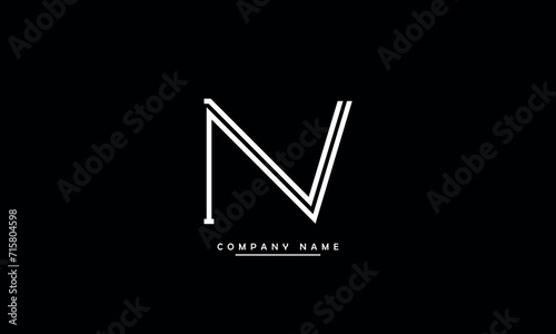 NV, VN, N, V Abstract Letters Logo Monogram