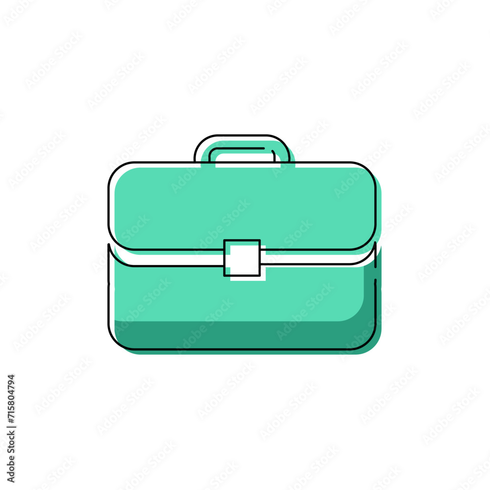 Briefcase vector icon. Bag, portfolio symbol Briefcase vector icon. Bag, portfolio symbol