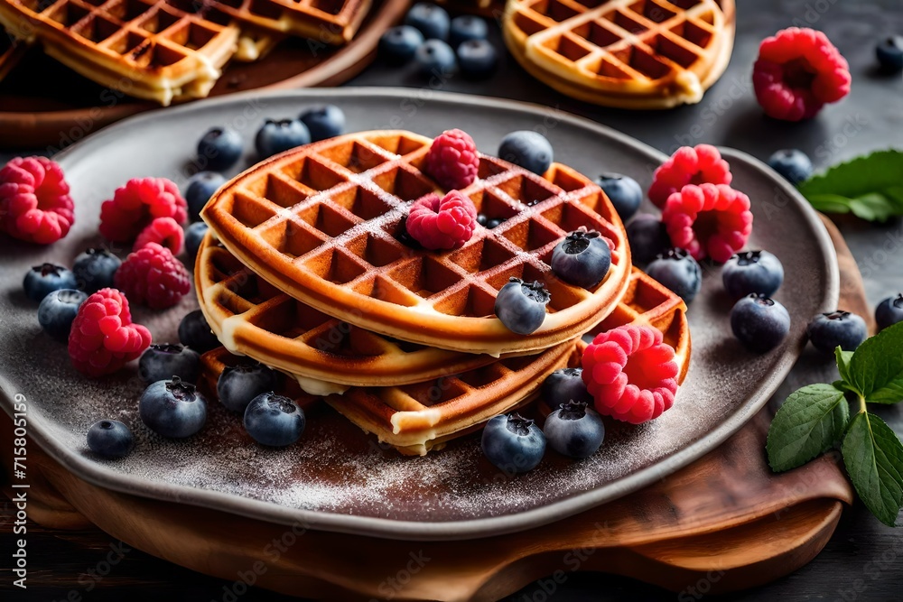 waffles with berries waffles with berries