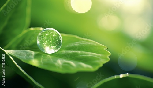 water drop on green leaf, background, wallpaper 