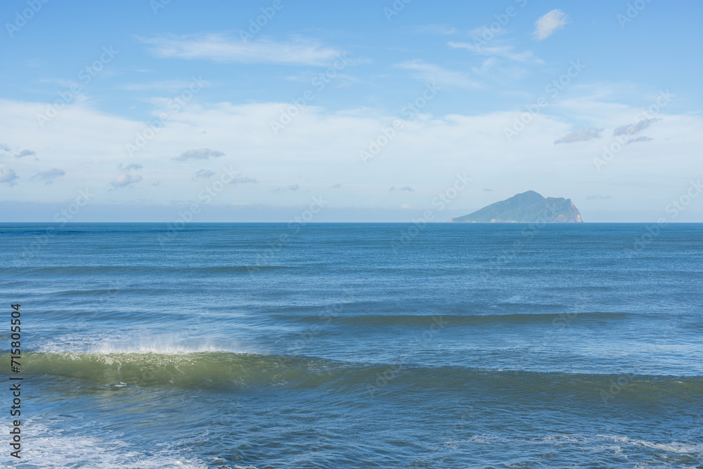 Sunny day with Guishan Island in Yilan of Taiwan Sunny day with Guishan Island in Yilan of Taiwan