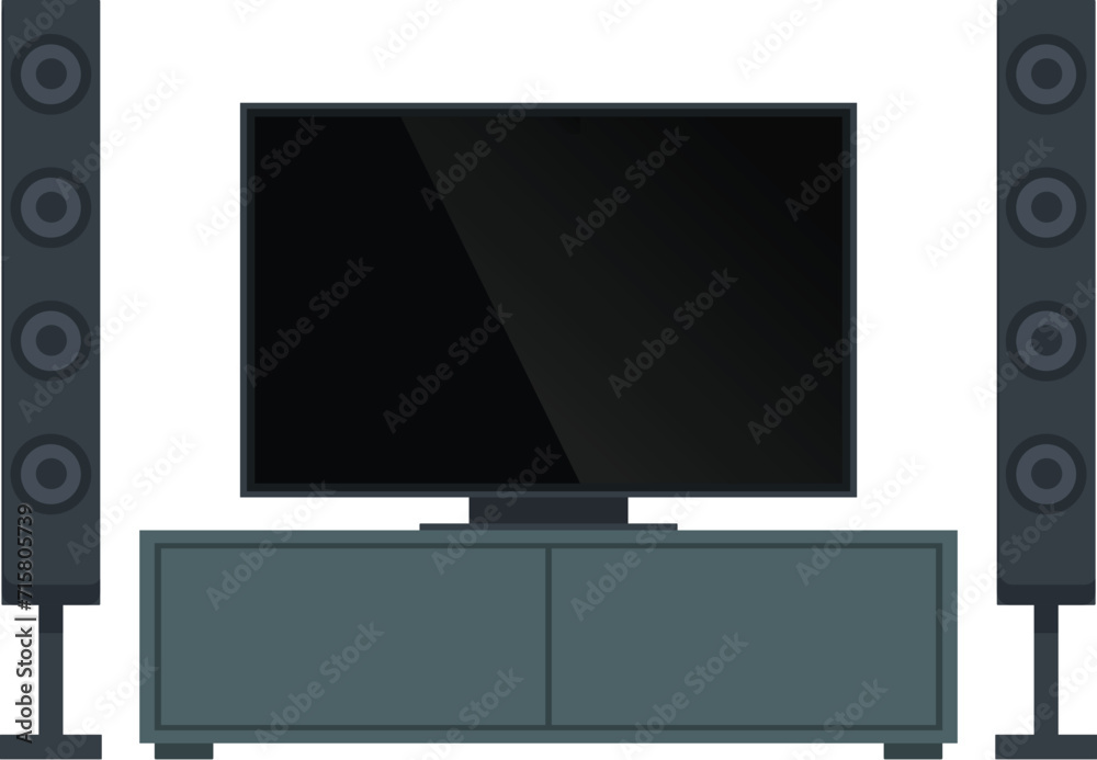 Display home theater icon cartoon vector. Room sound. Personal compact Display home theater icon cartoon vector. Room sound. Personal compact